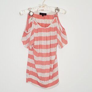 Anabella Top, Stripes Cream & Orange.  (Junior)